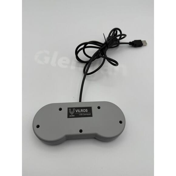 Super Nintendo Style Controller USB Vilros Gaming Gray Controllers - Picture 2 of 2